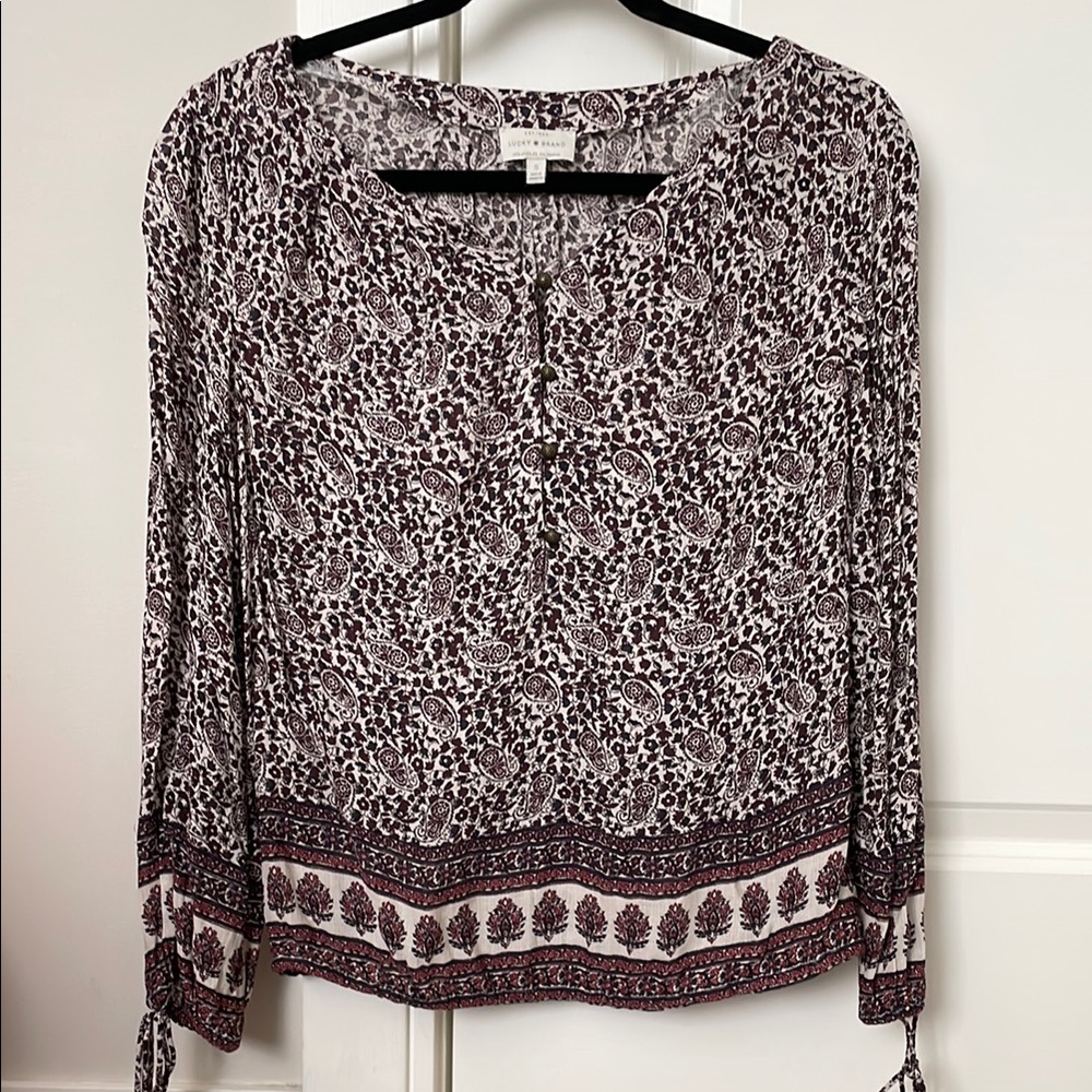 Size Small Lucky Brand Floral Print Women's Top